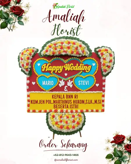 Papan Bunga Pernikahan Kali Baros